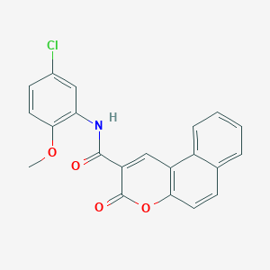molecular formula C21H14ClNO4 B4973601 N-(5-chloro-2-methoxyphenyl)-3-oxo-3H-benzo[f]chromene-2-carboxamide 