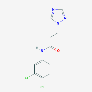 molecular formula C11H10Cl2N4O B497361 N-(3,4-dichlorophenyl)-3-(1H-1,2,4-triazol-1-yl)propanamide 