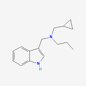 molecular formula C16H22N2 B4973610 (cyclopropylmethyl)(1H-indol-3-ylmethyl)propylamine 