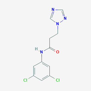 molecular formula C11H10Cl2N4O B497362 N-(3,5-dichlorophenyl)-3-(1H-1,2,4-triazol-1-yl)propanamide CAS No. 915925-72-3