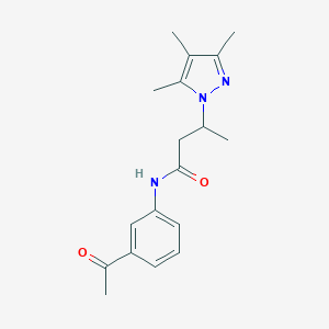 N-(3-acetylphenyl)-3-(3,4,5-trimethyl-1H-pyrazol-1-yl)butanamide