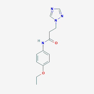 molecular formula C13H16N4O2 B497365 N-(4-ethoxyphenyl)-3-(1H-1,2,4-triazol-1-yl)propanamide CAS No. 898644-25-2