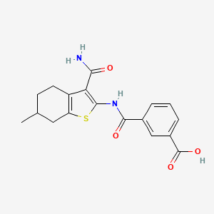 3-({[3-(aminocarbonyl)-6-methyl-4,5,6,7-tetrahydro-1-benzothien-2-yl]amino}carbonyl)benzoic acid