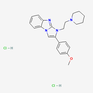 molecular formula C23H28Cl2N4O B4973663 2-(4-methoxyphenyl)-1-[2-(1-piperidinyl)ethyl]-1H-imidazo[1,2-a]benzimidazole dihydrochloride 