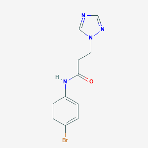 molecular formula C11H11BrN4O B497368 N-(4-bromophenyl)-3-(1H-1,2,4-triazol-1-yl)propanamide CAS No. 898644-26-3