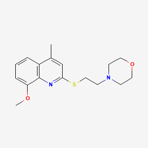 molecular formula C17H22N2O2S B4973682 8-methoxy-4-methyl-2-{[2-(4-morpholinyl)ethyl]thio}quinoline 
