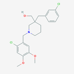 molecular formula C22H27Cl2NO3 B4973719 [3-(3-chlorobenzyl)-1-(2-chloro-4,5-dimethoxybenzyl)-3-piperidinyl]methanol 