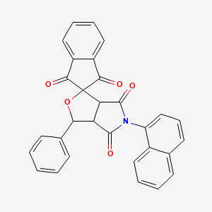 molecular formula C30H19NO5 B4973763 5-(1-naphthyl)-3-phenyl-3a,6a-dihydrospiro[furo[3,4-c]pyrrole-1,2'-indene]-1',3',4,6(3H,5H)-tetrone 