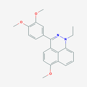 molecular formula C22H22N2O3 B4973785 3-(3,4-dimethoxyphenyl)-1-ethyl-6-methoxy-1H-benzo[de]cinnoline 