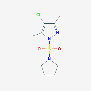 molecular formula C9H14ClN3O2S B4973792 4-chloro-3,5-dimethyl-1-(1-pyrrolidinylsulfonyl)-1H-pyrazole 