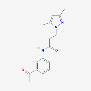 N-(3-acetylphenyl)-3-(3,5-dimethyl-1H-pyrazol-1-yl)propanamide