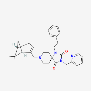 molecular formula C31H38N4O2 B4973813 8-{[(1R,5S)-6,6-dimethylbicyclo[3.1.1]hept-2-en-2-yl]methyl}-1-(2-phenylethyl)-3-(2-pyridinylmethyl)-1,3,8-triazaspiro[4.5]decane-2,4-dione 