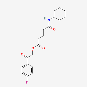 molecular formula C19H24FNO4 B4973821 2-(4-fluorophenyl)-2-oxoethyl 5-(cyclohexylamino)-5-oxopentanoate 