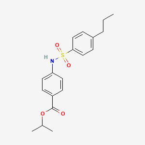 molecular formula C19H23NO4S B4973841 isopropyl 4-{[(4-propylphenyl)sulfonyl]amino}benzoate 