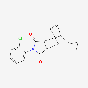 molecular formula C17H14ClNO2 B4973853 4'-(2-chlorophenyl)-4'-azaspiro[cyclopropane-1,10'-tricyclo[5.2.1.0~2,6~]decane]-8'-ene-3',5'-dione 