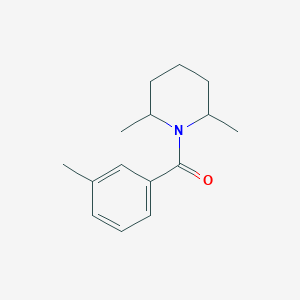 molecular formula C15H21NO B4973856 2,6-dimethyl-1-(3-methylbenzoyl)piperidine 