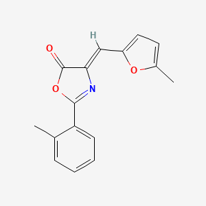 molecular formula C16H13NO3 B4973871 4-[(5-methyl-2-furyl)methylene]-2-(2-methylphenyl)-1,3-oxazol-5(4H)-one 