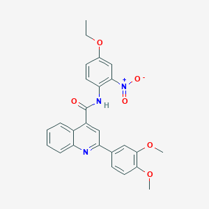 2-(3,4-dimethoxyphenyl)-N-(4-ethoxy-2-nitrophenyl)-4-quinolinecarboxamide
