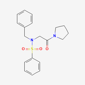 molecular formula C19H22N2O3S B4973905 N-benzyl-N-[2-oxo-2-(1-pyrrolidinyl)ethyl]benzenesulfonamide 