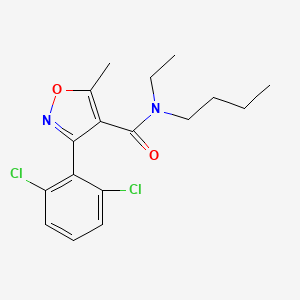 molecular formula C17H20Cl2N2O2 B4973936 N-butyl-3-(2,6-dichlorophenyl)-N-ethyl-5-methyl-4-isoxazolecarboxamide 