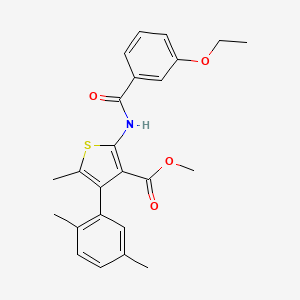 molecular formula C24H25NO4S B4973945 methyl 4-(2,5-dimethylphenyl)-2-[(3-ethoxybenzoyl)amino]-5-methyl-3-thiophenecarboxylate 
