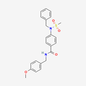 molecular formula C23H24N2O4S B4973949 4-[benzyl(methylsulfonyl)amino]-N-(4-methoxybenzyl)benzamide 