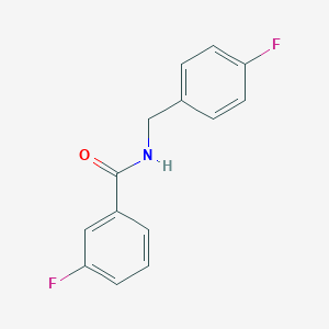 molecular formula C14H11F2NO B497395 3-fluoro-N-[(4-fluorophenyl)methyl]benzamide CAS No. 549541-89-1