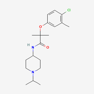 molecular formula C19H29ClN2O2 B4973955 2-(4-chloro-3-methylphenoxy)-N-(1-isopropyl-4-piperidinyl)-2-methylpropanamide 