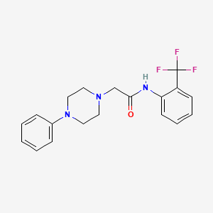 2-(4-phenyl-1-piperazinyl)-N-[2-(trifluoromethyl)phenyl]acetamide