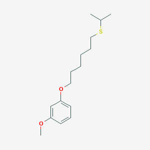 molecular formula C16H26O2S B4973969 1-{[6-(isopropylthio)hexyl]oxy}-3-methoxybenzene 