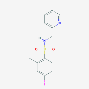 molecular formula C13H13IN2O2S B497398 4-iodo-2-methyl-N-(pyridin-2-ylmethyl)benzenesulfonamide CAS No. 312616-88-9