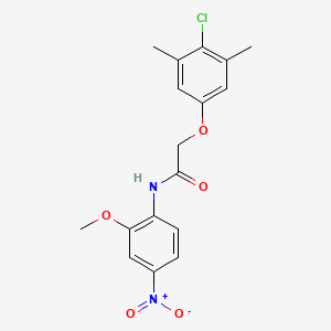 molecular formula C17H17ClN2O5 B4973988 2-(4-chloro-3,5-dimethylphenoxy)-N-(2-methoxy-4-nitrophenyl)acetamide 