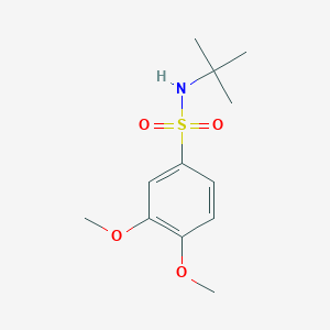 molecular formula C12H19NO4S B497400 N-tert-butyl-3,4-dimethoxybenzenesulfonamide 