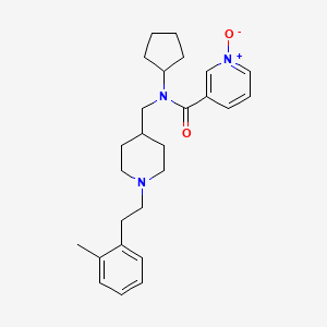 molecular formula C26H35N3O2 B4974026 N-cyclopentyl-N-({1-[2-(2-methylphenyl)ethyl]-4-piperidinyl}methyl)nicotinamide 1-oxide 
