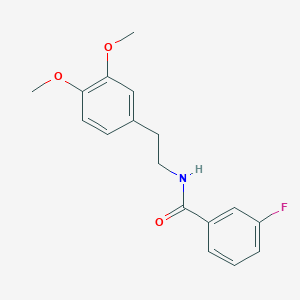 molecular formula C17H18FNO3 B497404 N-[2-(3,4-dimethoxyphenyl)ethyl]-3-fluorobenzamide 