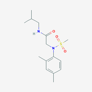 molecular formula C15H24N2O3S B4974051 N~2~-(2,4-dimethylphenyl)-N~1~-isobutyl-N~2~-(methylsulfonyl)glycinamide 