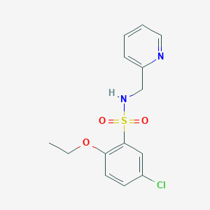 molecular formula C14H15ClN2O3S B497407 5-chloro-2-ethoxy-N-(2-pyridinylmethyl)benzenesulfonamide CAS No. 797806-56-5