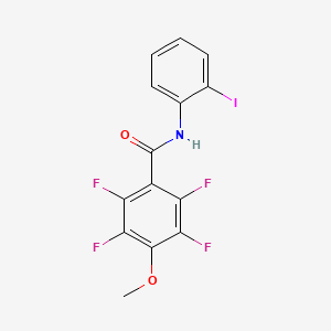 molecular formula C14H8F4INO2 B4974079 2,3,5,6-tetrafluoro-N-(2-iodophenyl)-4-methoxybenzamide 