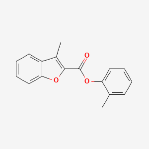 molecular formula C17H14O3 B4974082 2-methylphenyl 3-methyl-1-benzofuran-2-carboxylate 