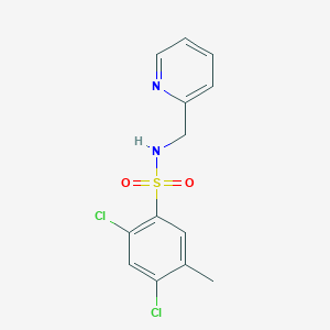molecular formula C13H12Cl2N2O2S B497410 2,4-dichloro-5-methyl-N-(2-pyridinylmethyl)benzenesulfonamide CAS No. 325812-92-8