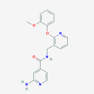 molecular formula C19H18N4O3 B4974104 2-amino-N-{[2-(2-methoxyphenoxy)-3-pyridinyl]methyl}isonicotinamide 