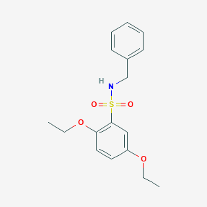 molecular formula C17H21NO4S B497411 N-benzyl-2,5-diethoxybenzenesulfonamide CAS No. 325811-15-2