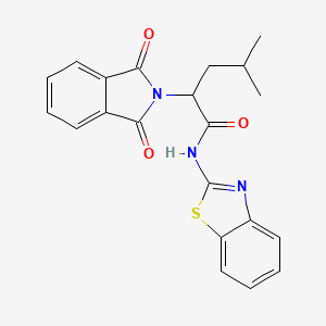 N-1,3-benzothiazol-2-yl-2-(1,3-dioxo-1,3-dihydro-2H-isoindol-2-yl)-4-methylpentanamide