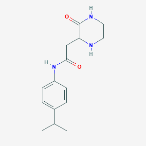 molecular formula C15H21N3O2 B4974143 N-(4-isopropylphenyl)-2-(3-oxo-2-piperazinyl)acetamide 