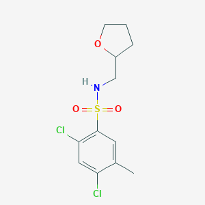 molecular formula C12H15Cl2NO3S B497416 2,4-dichloro-5-methyl-N-(oxolan-2-ylmethyl)benzenesulfonamide CAS No. 332388-65-5