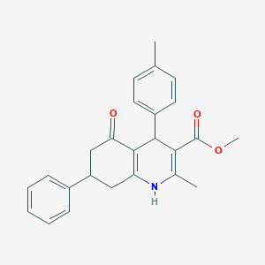 molecular formula C25H25NO3 B4974165 methyl 2-methyl-4-(4-methylphenyl)-5-oxo-7-phenyl-1,4,5,6,7,8-hexahydro-3-quinolinecarboxylate 