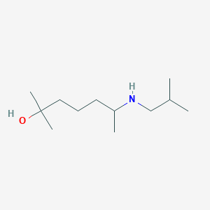 molecular formula C12H27NO B4974174 6-(isobutylamino)-2-methyl-2-heptanol 