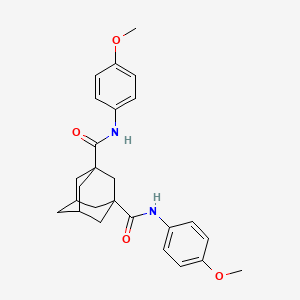 molecular formula C26H30N2O4 B4974187 N,N'-bis(4-methoxyphenyl)-1,3-adamantanedicarboxamide 