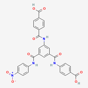4-[(3-[(4-carboxybenzoyl)amino]-5-{[(4-nitrophenyl)amino]carbonyl}benzoyl)amino]benzoic acid