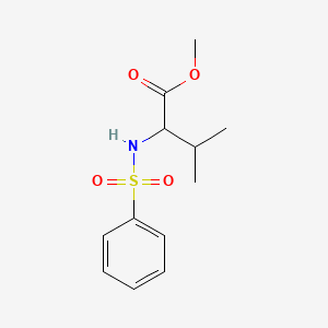 molecular formula C12H17NO4S B4974198 methyl N-(phenylsulfonyl)valinate 